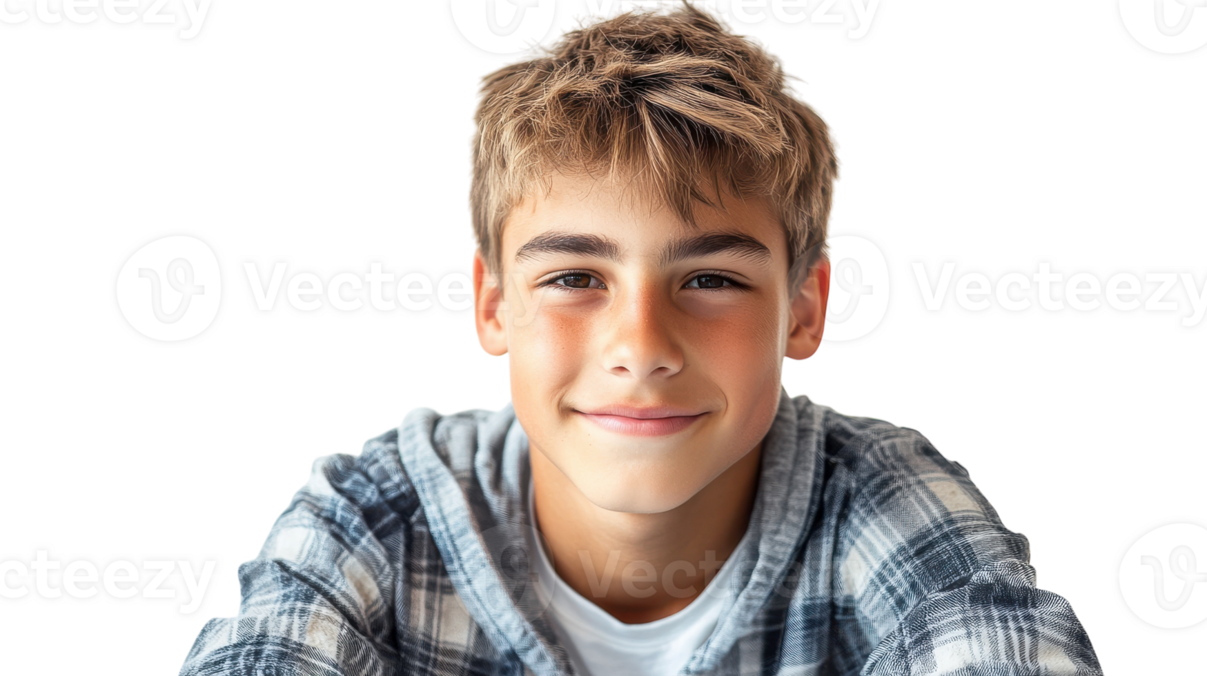 A boy smiling while looking at the camera png