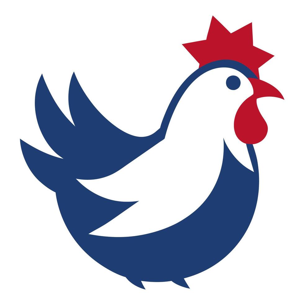Minimalistic chicken design perfect for farm or restaurant logos vector
