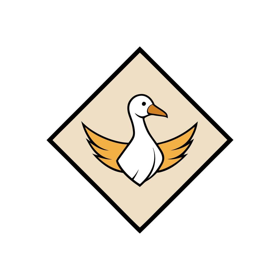 Elegant and modern duck logo perfect for wildlife or nature vector