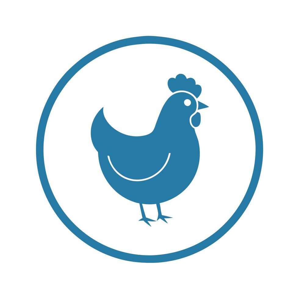 Creative chicken emblem design ideal for logos and marketing vector