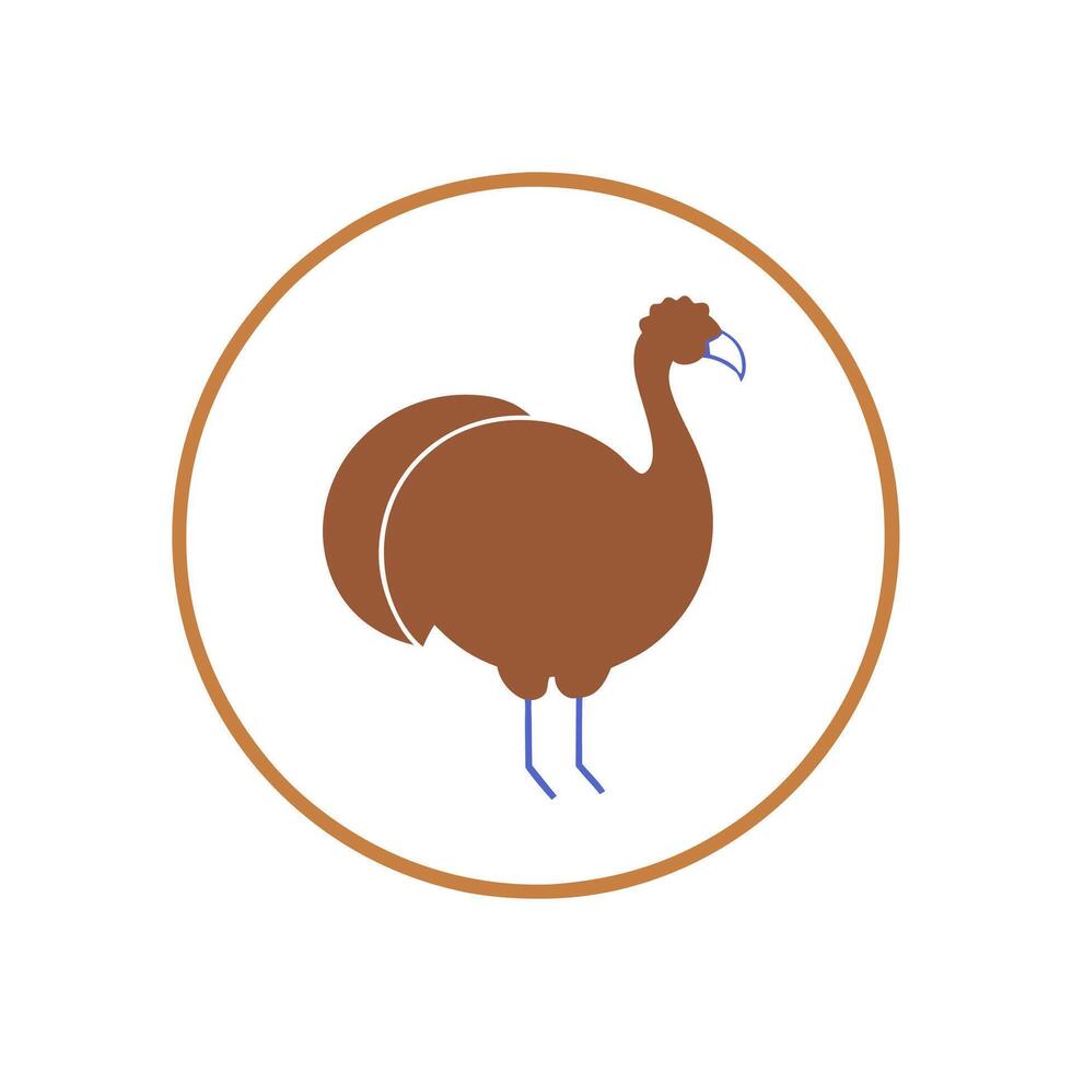 Simple turkey icon logo illustration ideal for branding design vector