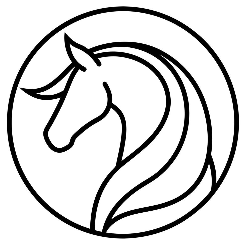 Horse head illustration with professional style. vector