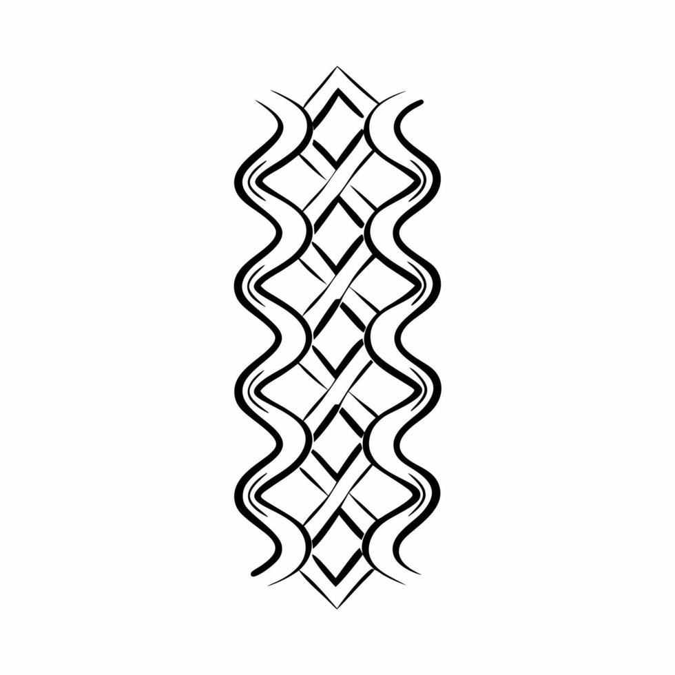 Abstract Graphic Silhouette with Line Pattern for Textile Interior Design vector