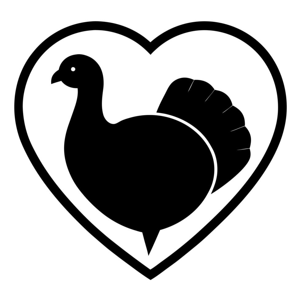 Simple turkey icon logo illustration ideal for branding vector