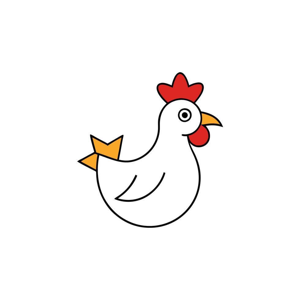 Creative chicken emblem design ideal for logos vector