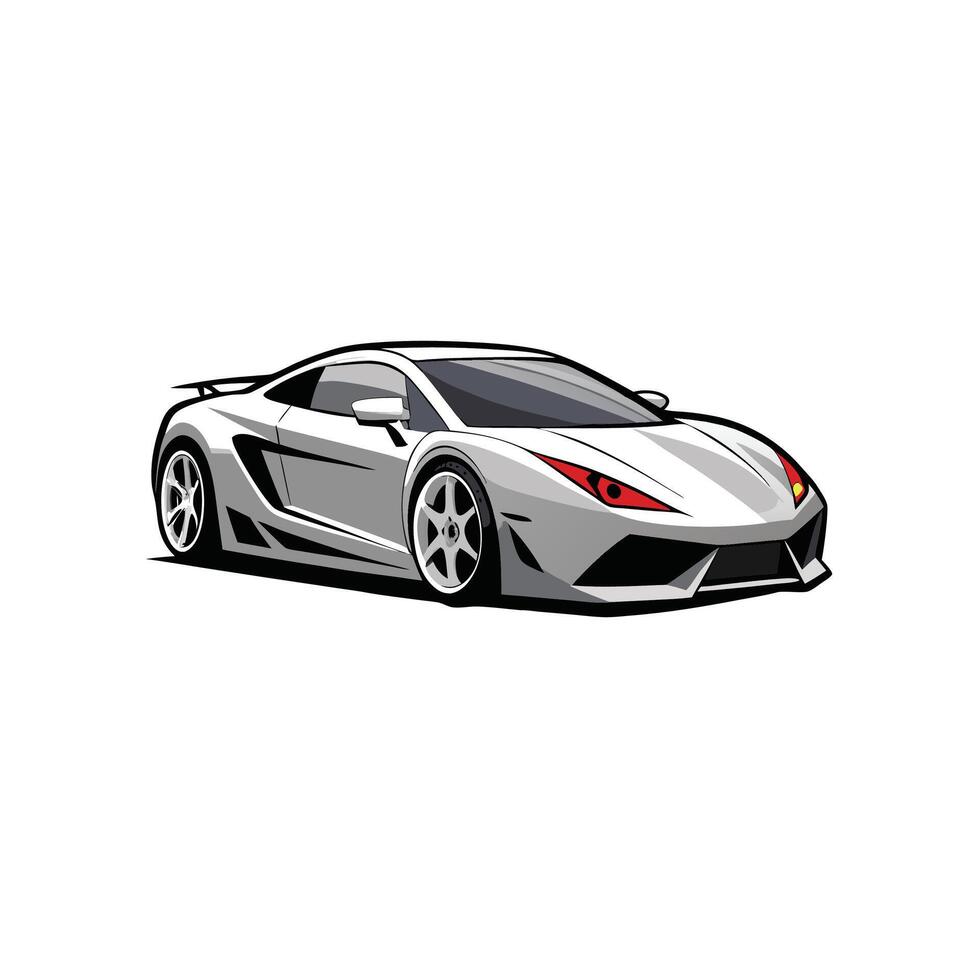 Racing Glory Vibrant Sports Car Illustration Design vector