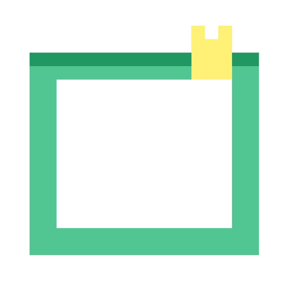 Cute Pastel Illustration Kawaii Pixel Green Frame Sticker vector