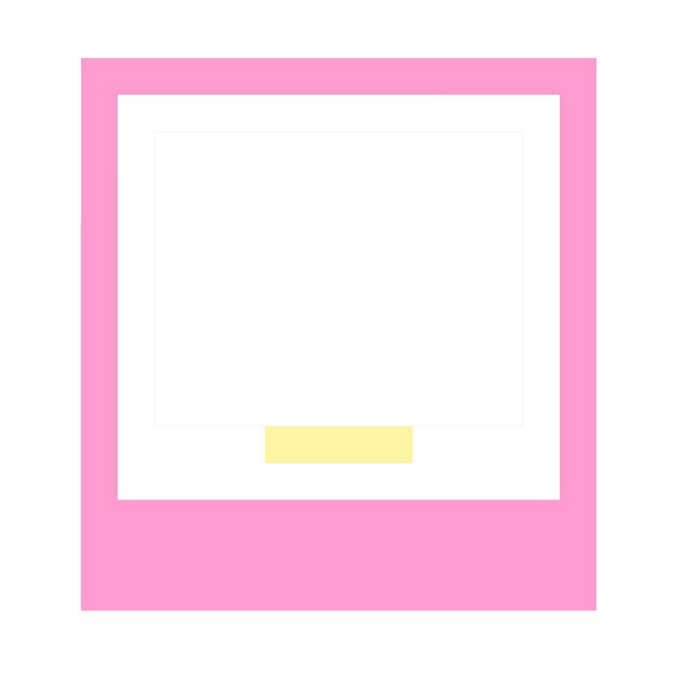Cute Pastel Illustration Kawaii Pixel Square Frame Sticker vector
