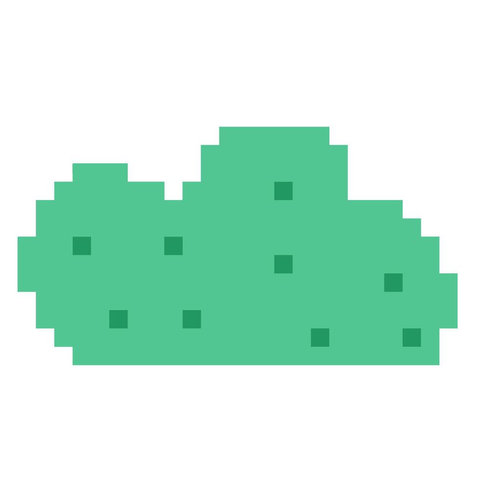 Cute Pastel Illustration Kawaii Pixel Bush Sticker vector