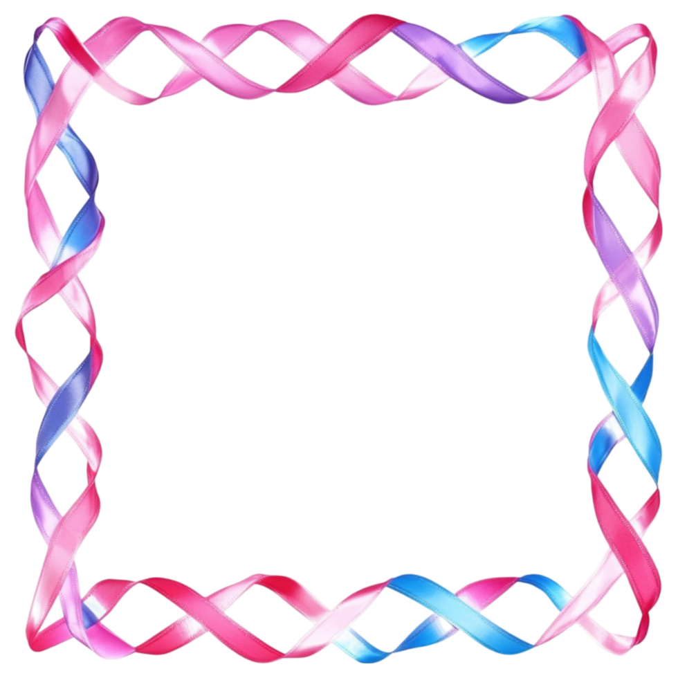Luxurious Ribbon Frame On Transparent Background png