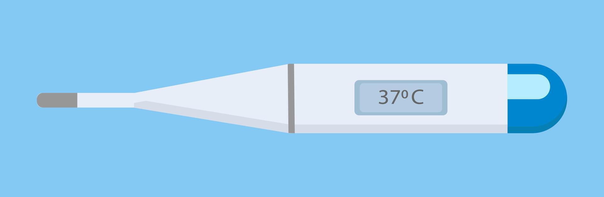 Digital Thermometer Showing Reading vector