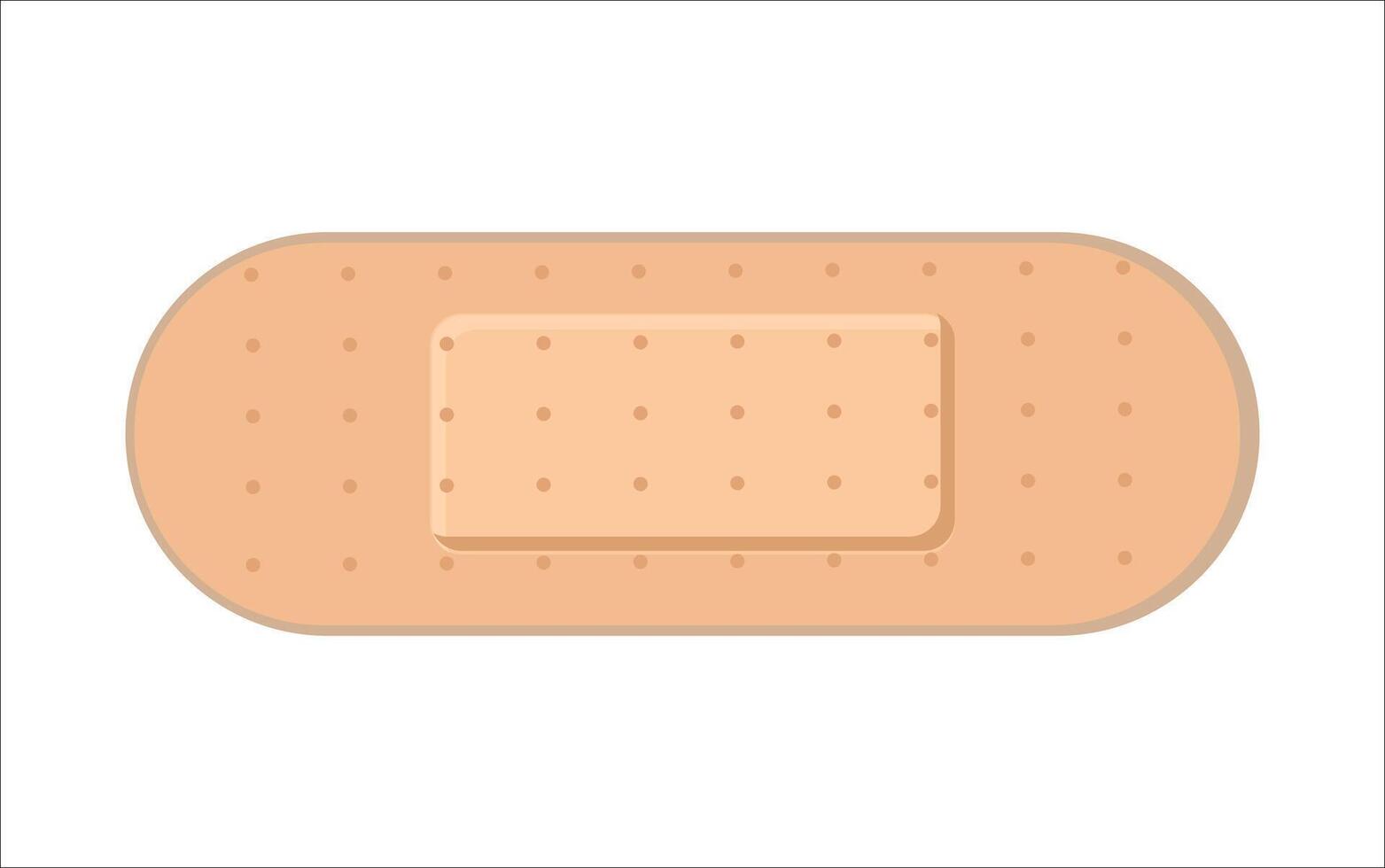 Illustration of an adhesive bandage with rounded edges on a white background vector