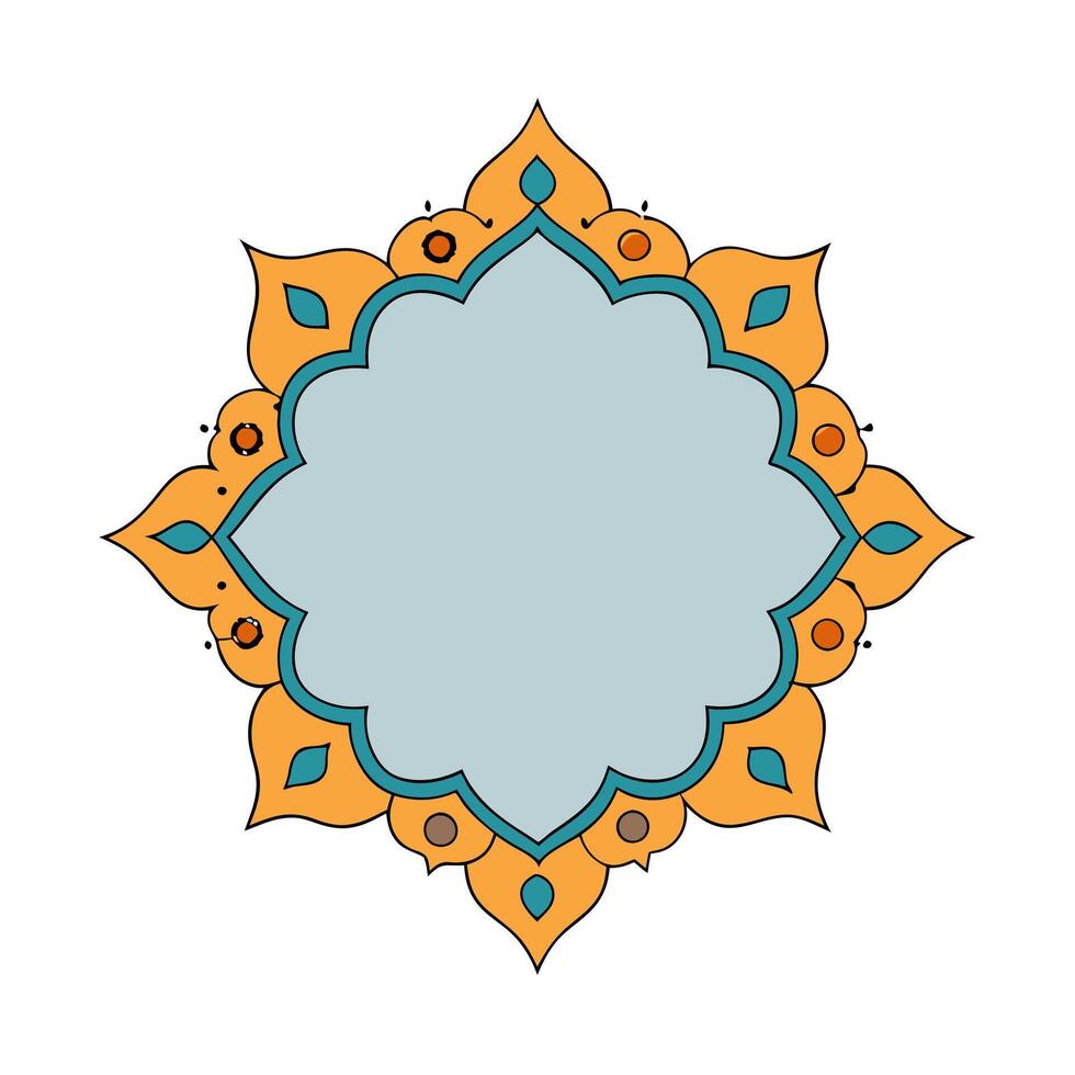 Elegant illustration of an intricate frame design with a unique pattern. vector