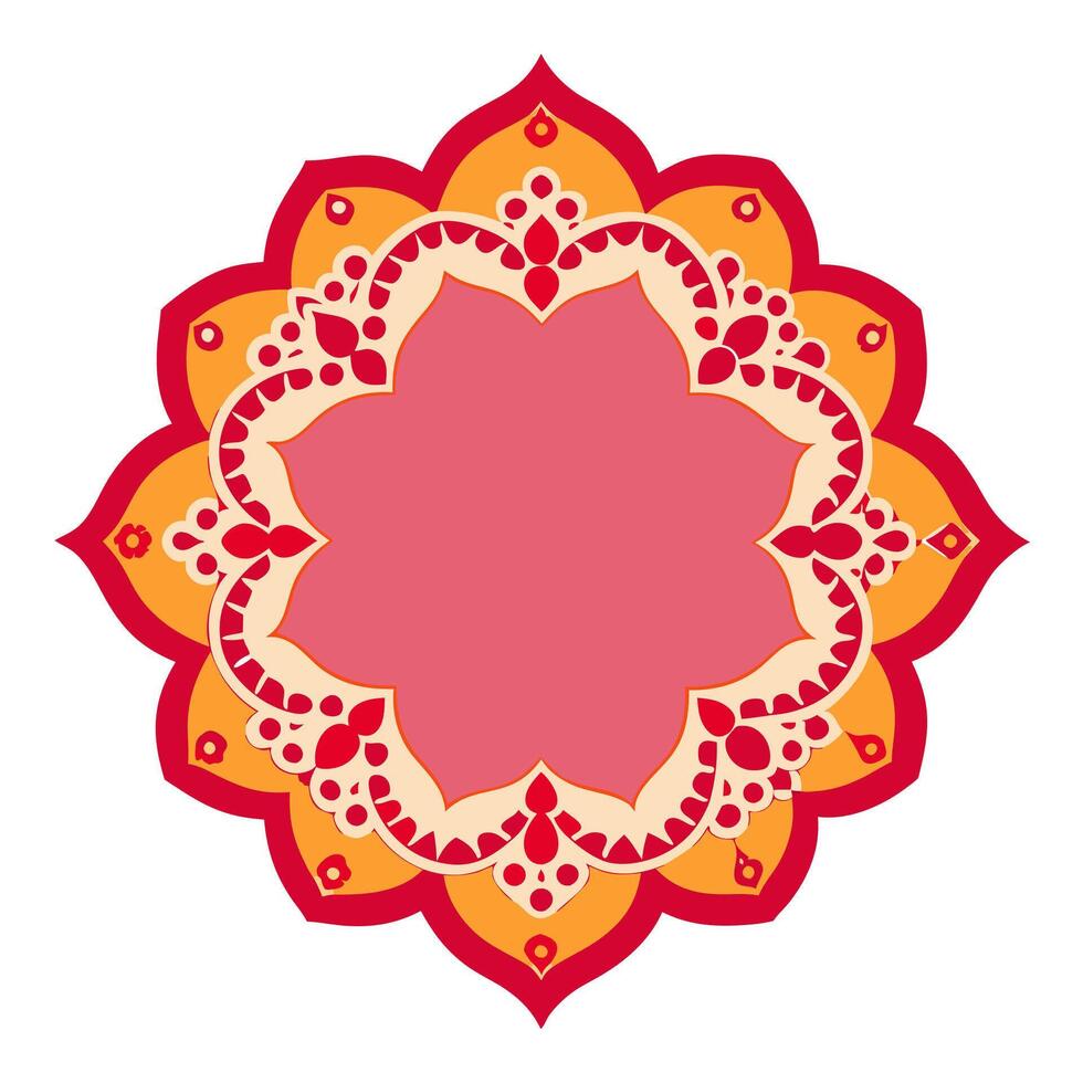 A-frame illustration with a complex and decorative pattern for unique artwork. vector
