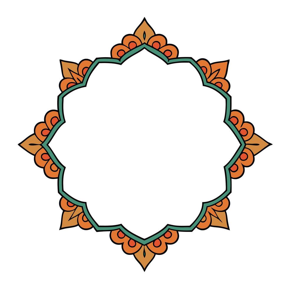 Stylish decorative frame with an intricate pattern and creative details. vector