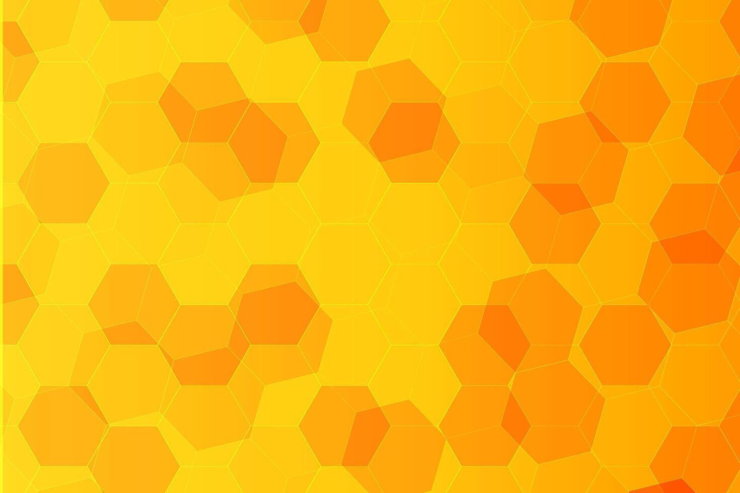 Abstract orange yellow honeycomb background vector