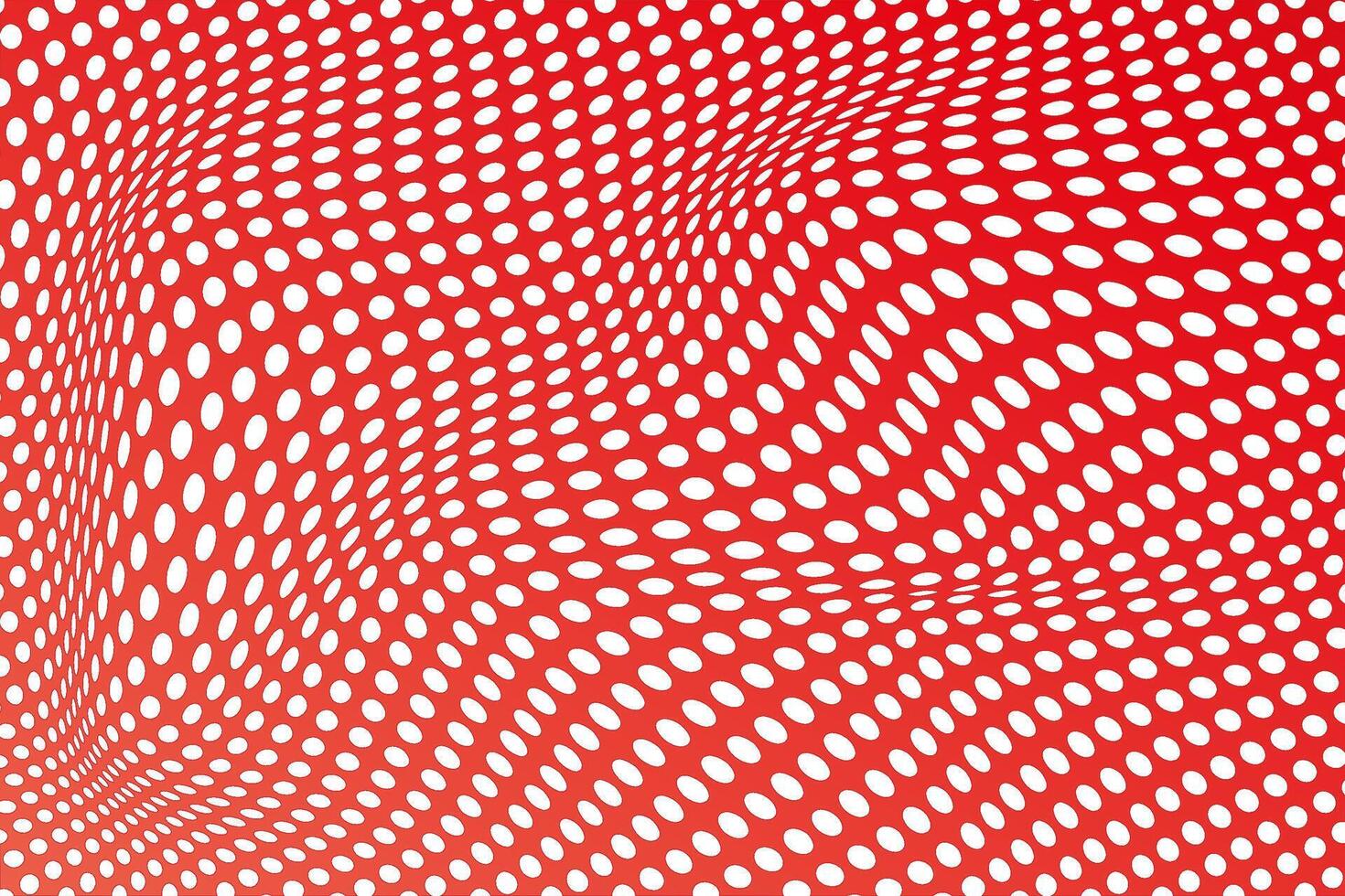 Background Abstract Red With White Circles Fabric With Waves vector