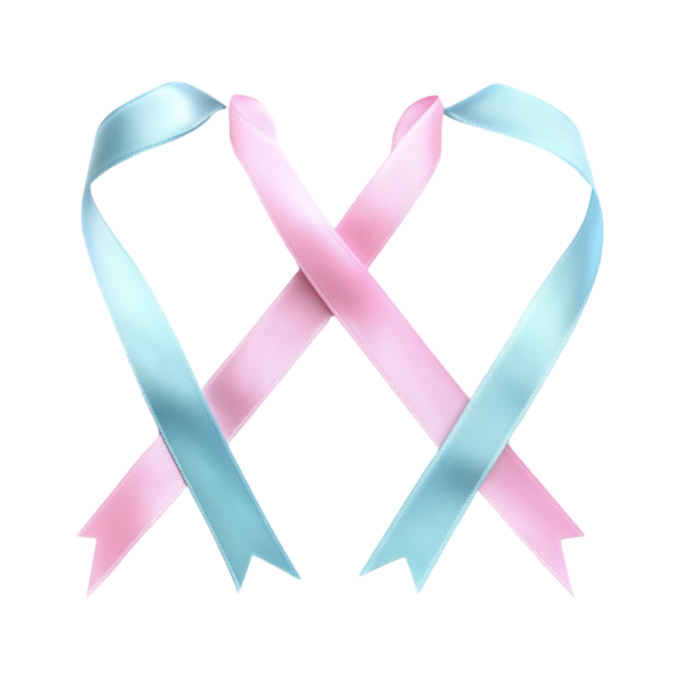 Pink Awareness Ribbon on Transparent Background png