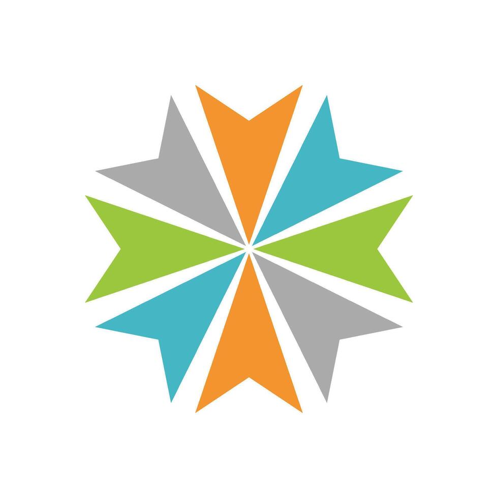 Abstract Arrow Circle Star Logo Template Illustration Design. EPS 10. vector