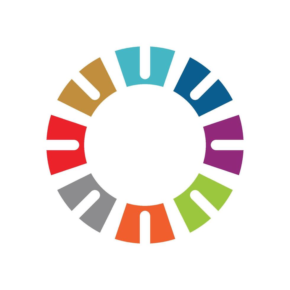 Colorful Circle Ring logo template Illustration Design. EPS 10. vector