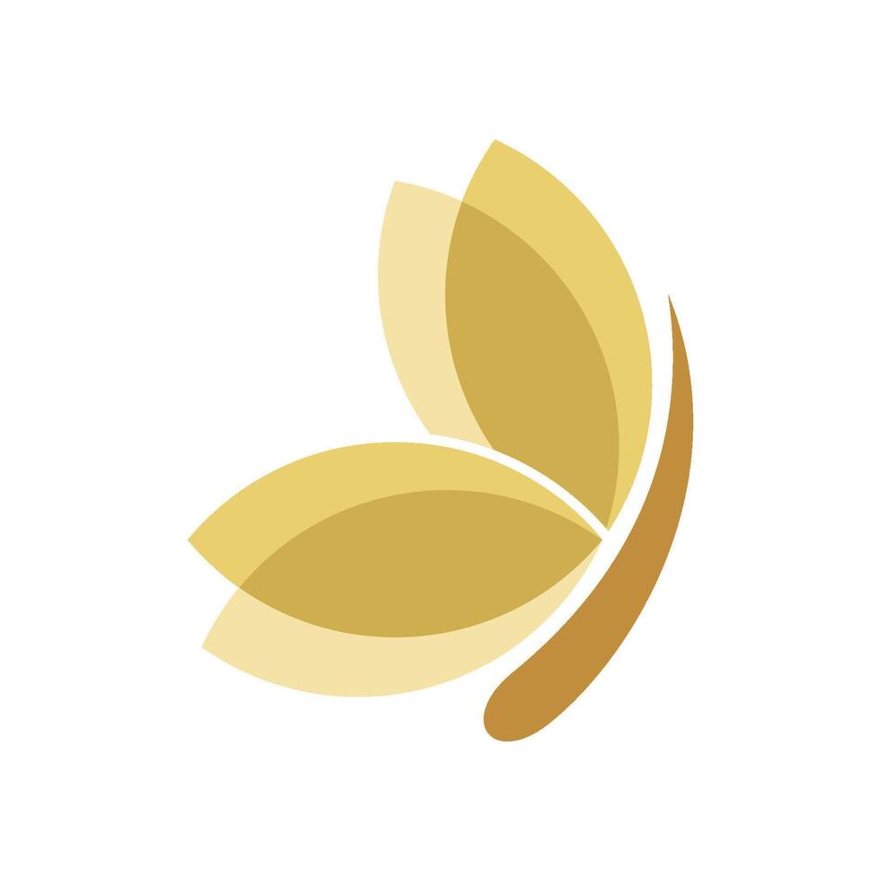 Gold Wing Butterfly Logo Template Illustration Design. EPS 10. vector