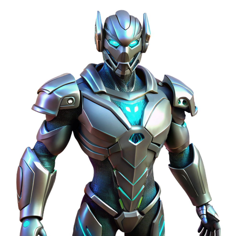 Futuristic Robot 3D Render png