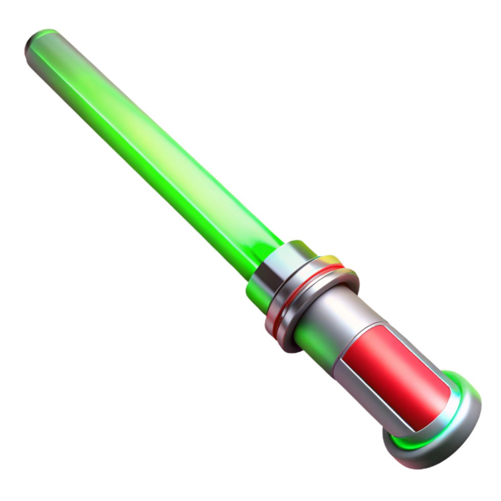 3D Render Green Energy Weapon png
