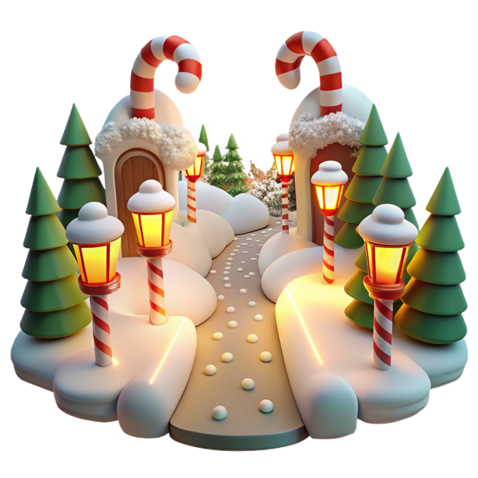 Winter Wonderland 3D Render png