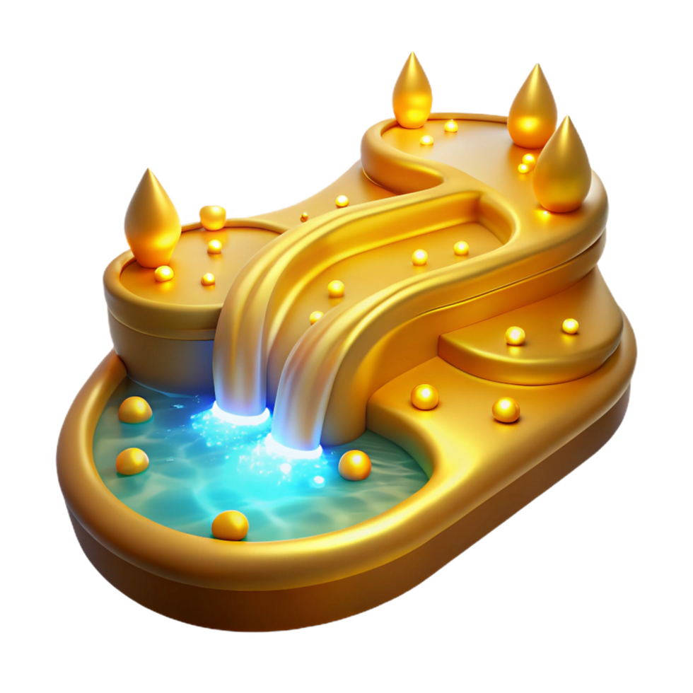 Golden Water Slides Pool png