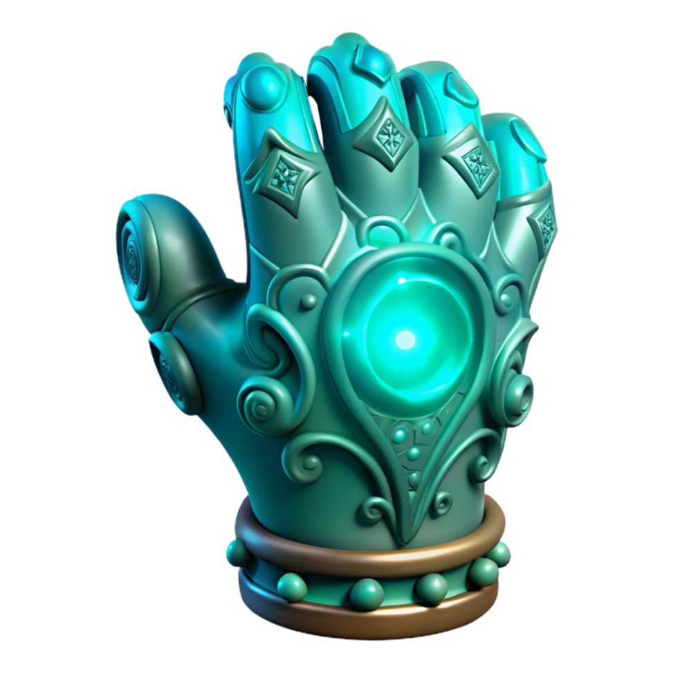 Ornate Green Power Glove png