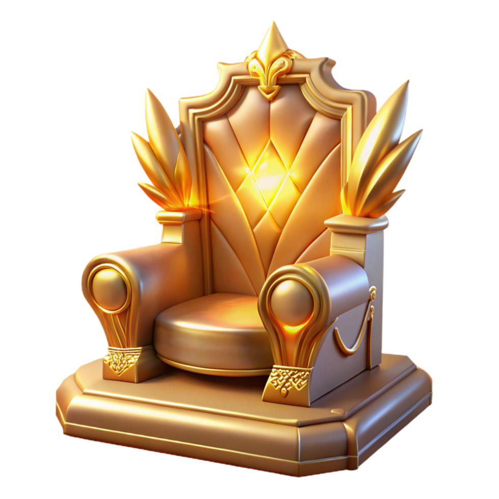 Golden Throne Regal Chair Design png