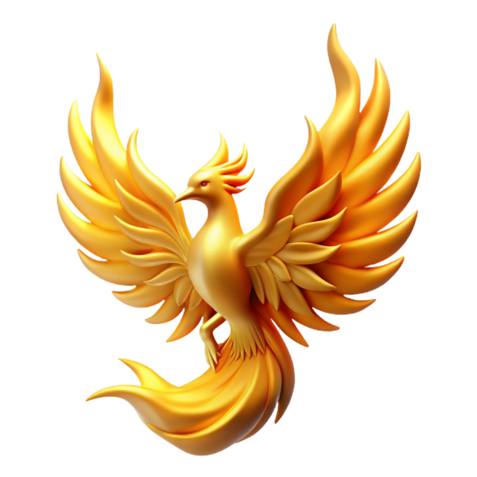 Golden Phoenix Rebirth Wings png