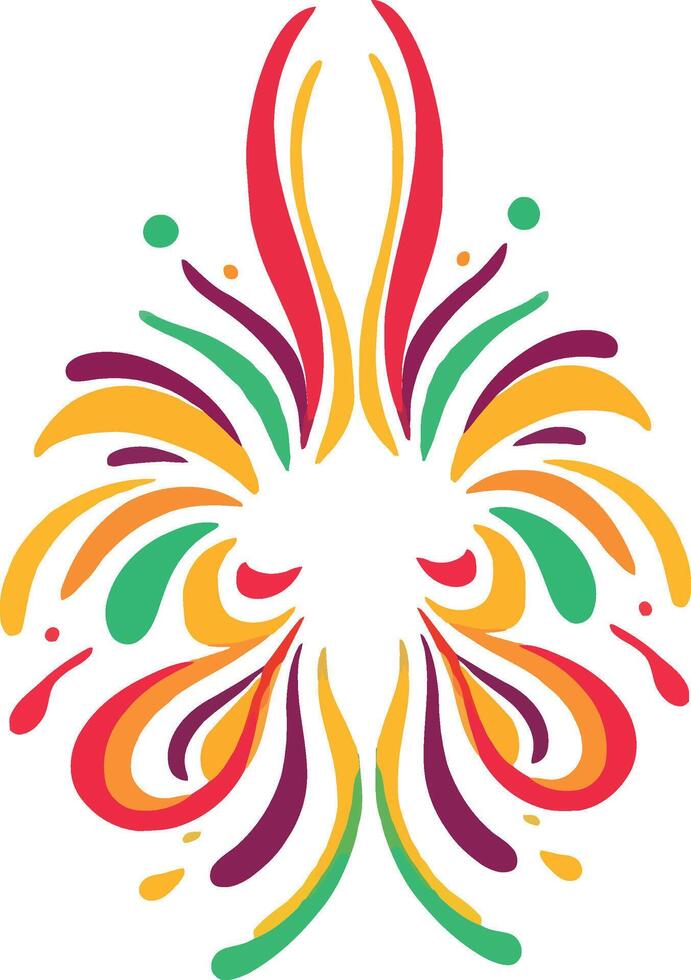 Colorful symmetrical abstract design bursting with vibrancy vector