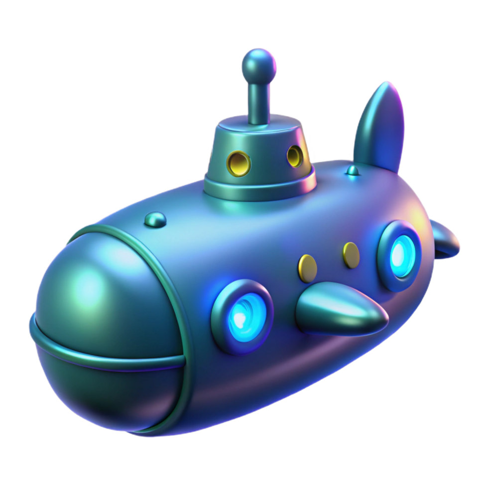 Submarine 3D Model Ocean Vehicle png