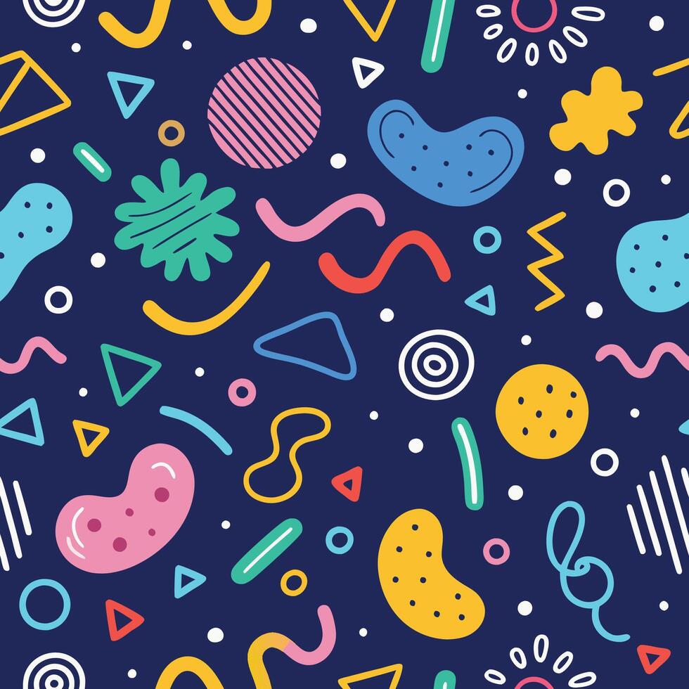seamless pattern with colorful blue background vector