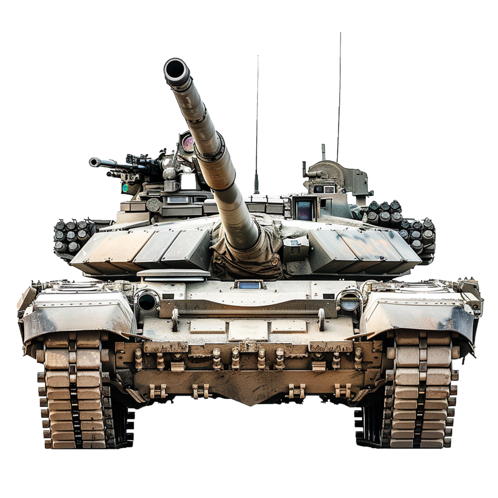 Powerful Military Tank Front View Strong Weaponry Armored Vehicle png