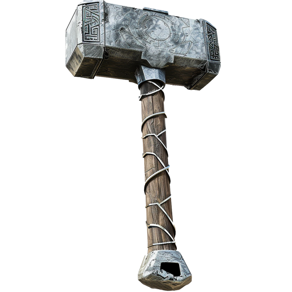 Mighty War Hammer Ancient Weapon Norse Mythology Fantasy Artifact png
