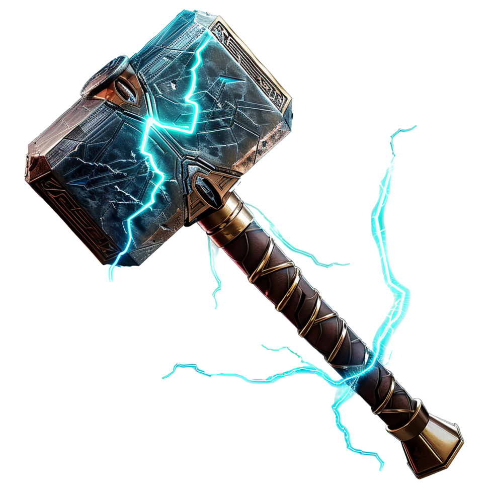 Thors Hammer Mjolnir Lightning Power Weapon png