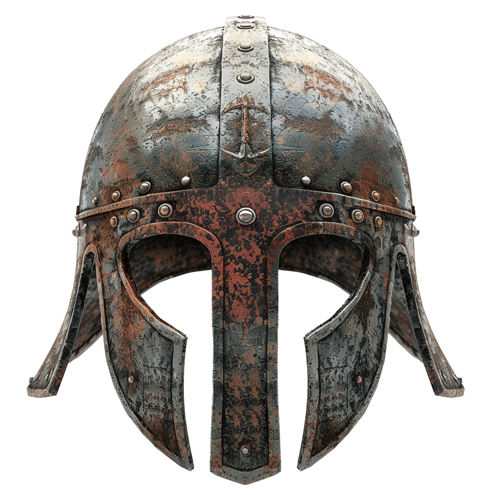 Ancient Rusty Medieval Helmet Warrior Armor Protection png
