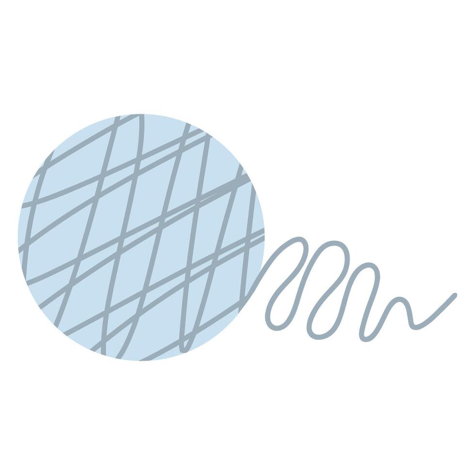 Blue skein of thread illustration vector
