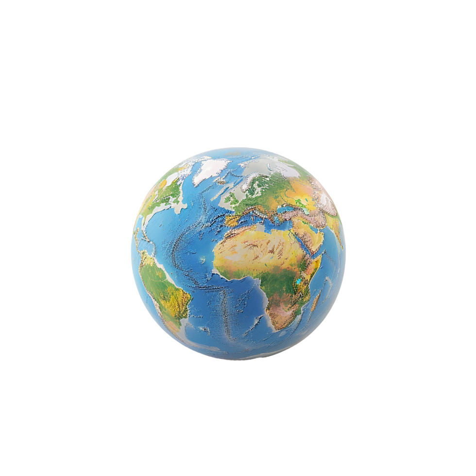Detailed Earth Globe World Map Geography Planet png