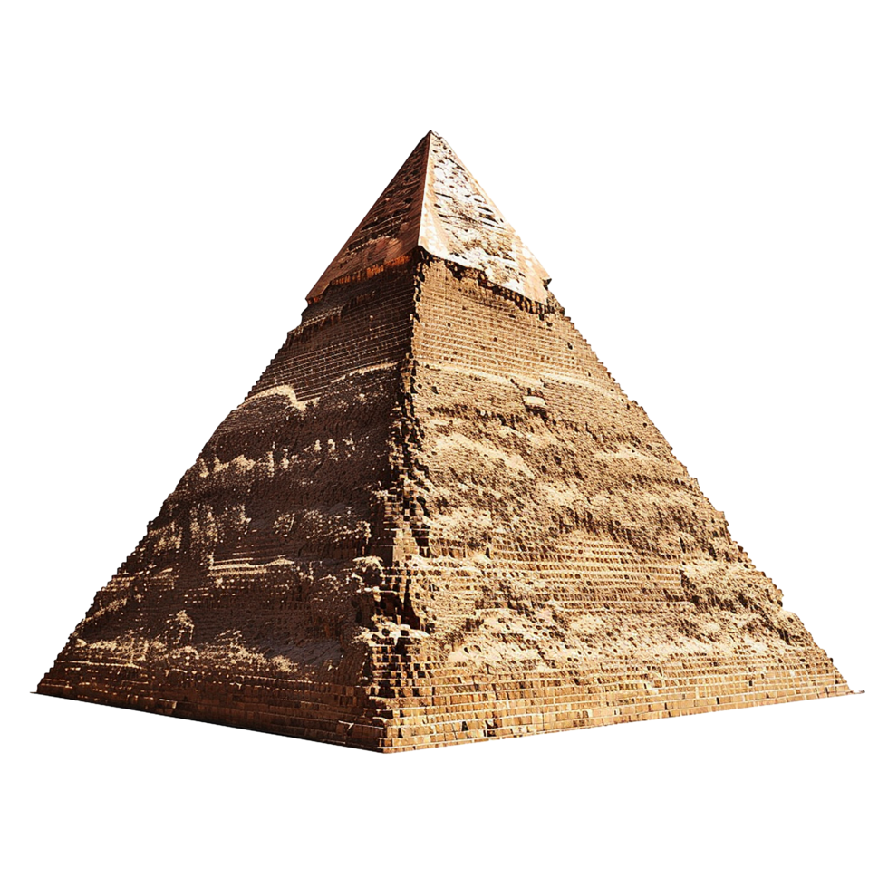 Ancient Egyptian Pyramid Majestic Structure Giza Stone Blocks History png