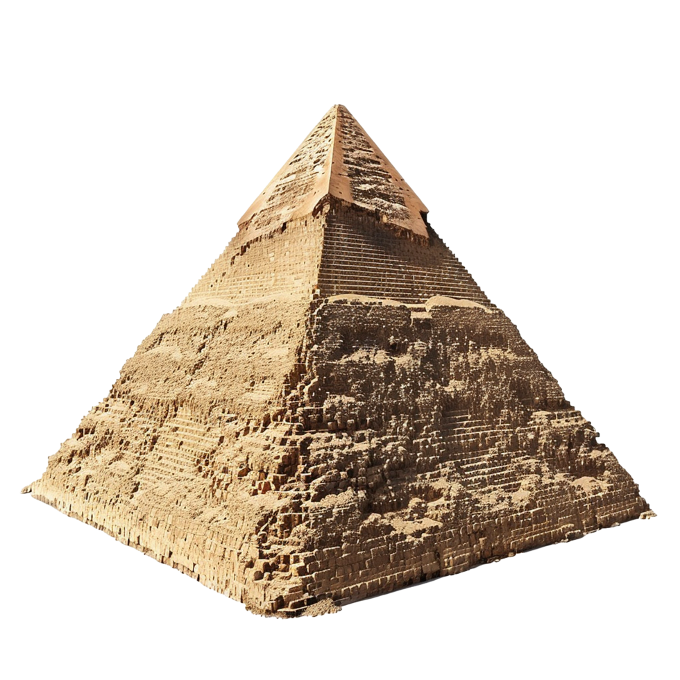 Ancient Egyptian Pyramid Majestic Structure Giza Stones Sand png