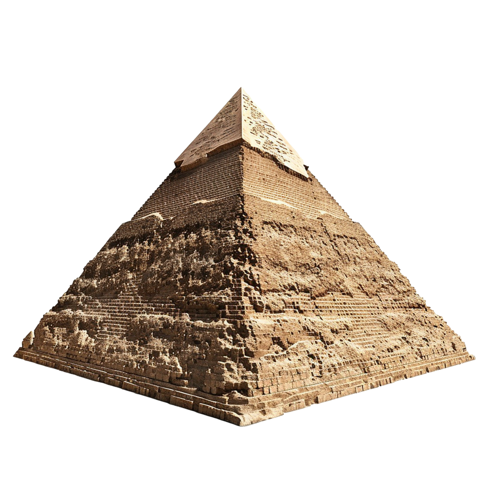 Ancient Egyptian Pyramid Majestic Structure Stone Blocks History Giza png