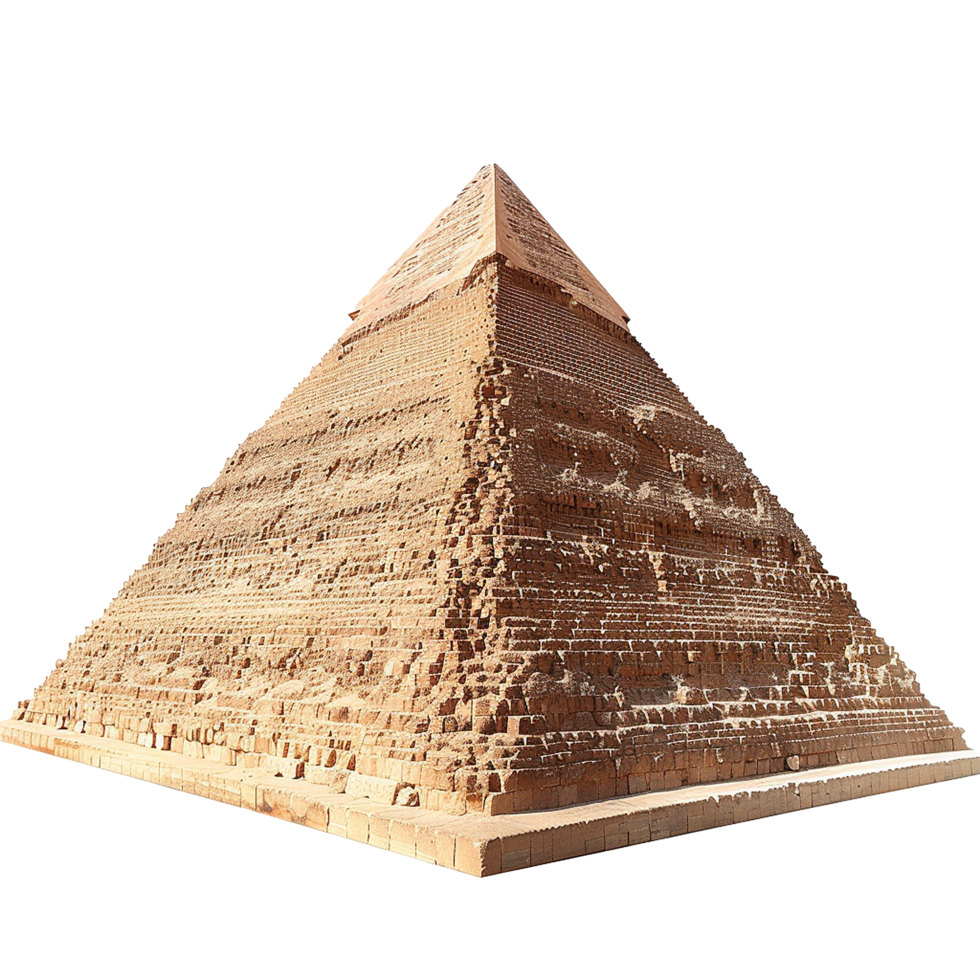 Ancient Egyptian Pyramid Majestic Structure Stone Blocks History Pharaohs Giza Egypt png