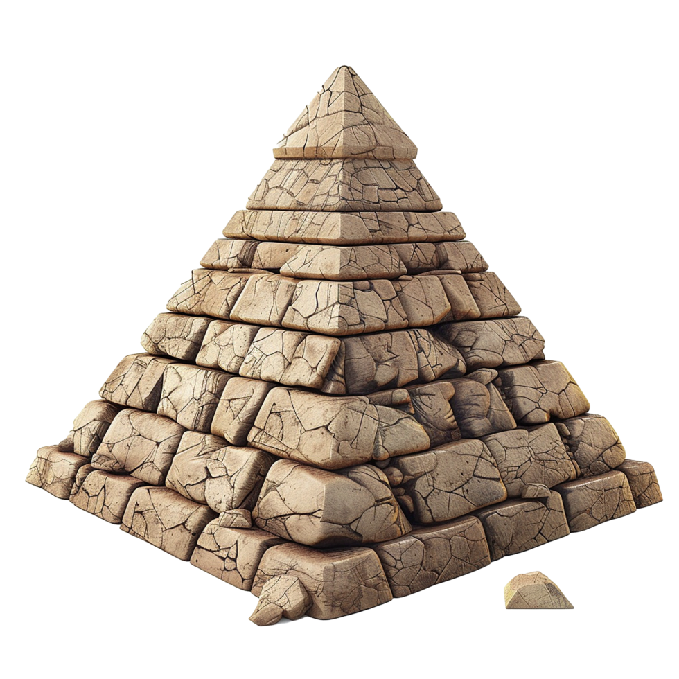 Weathered Stone Pyramid Ancient Structure Pyramid Rocks png