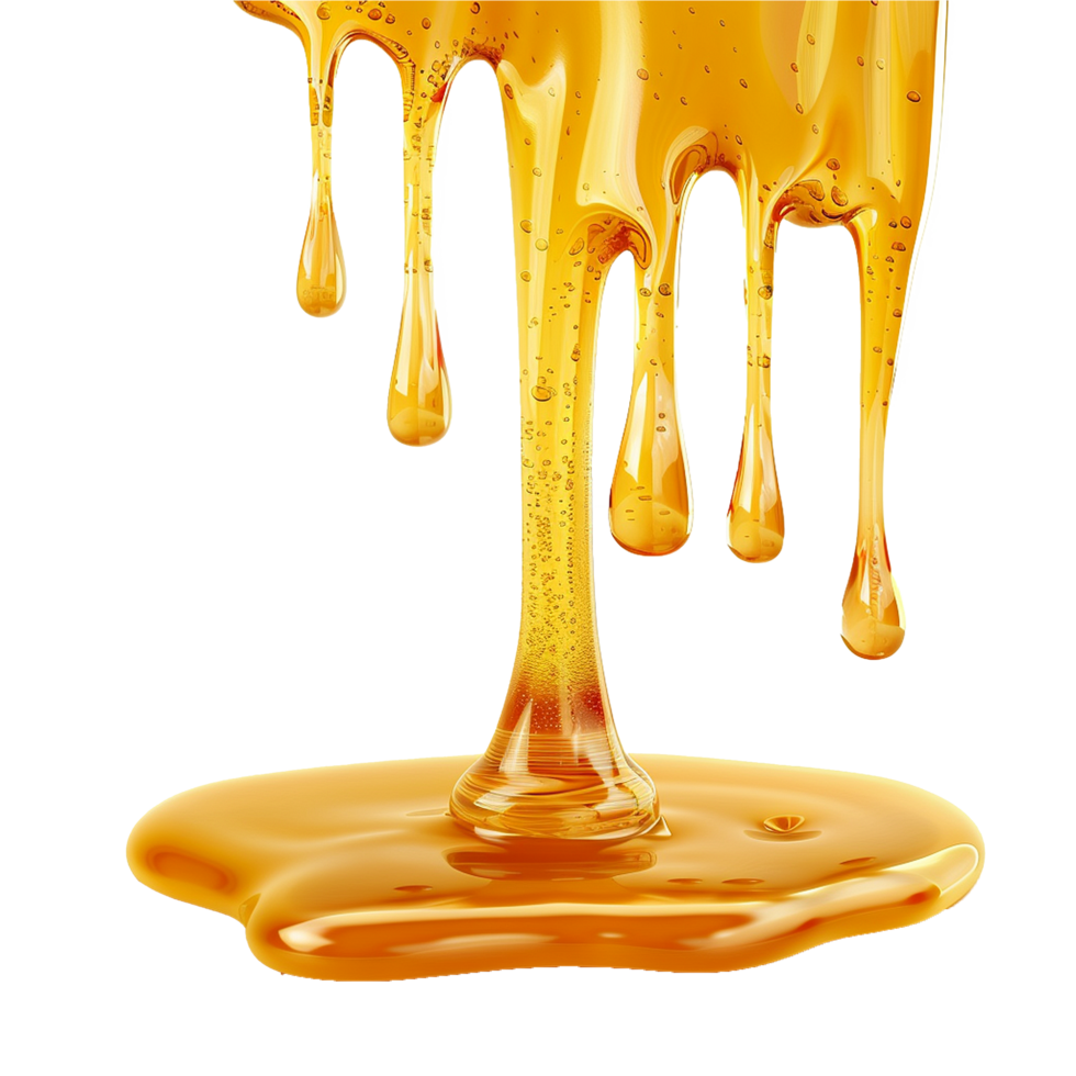 Golden Honey Dripping Sweetness Delightful Texture png