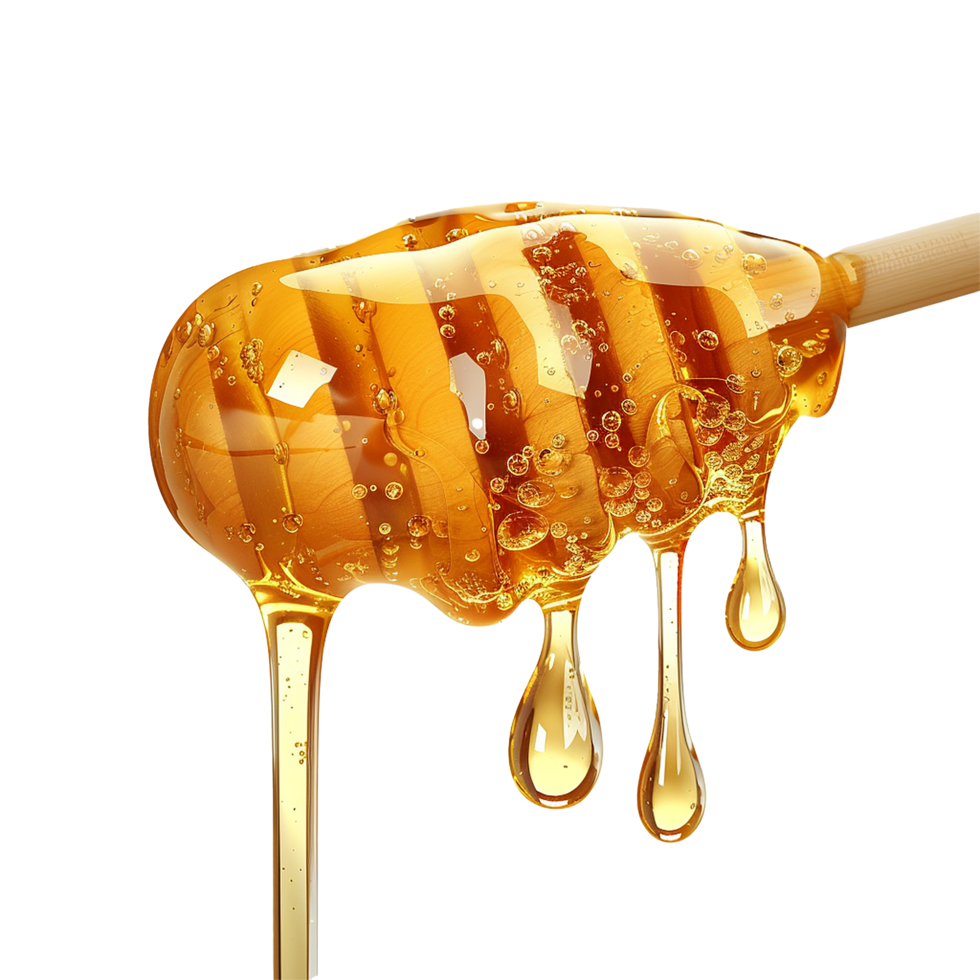 Golden Honey Dripping from Honey Dipper Sweet Treat Natural Food png