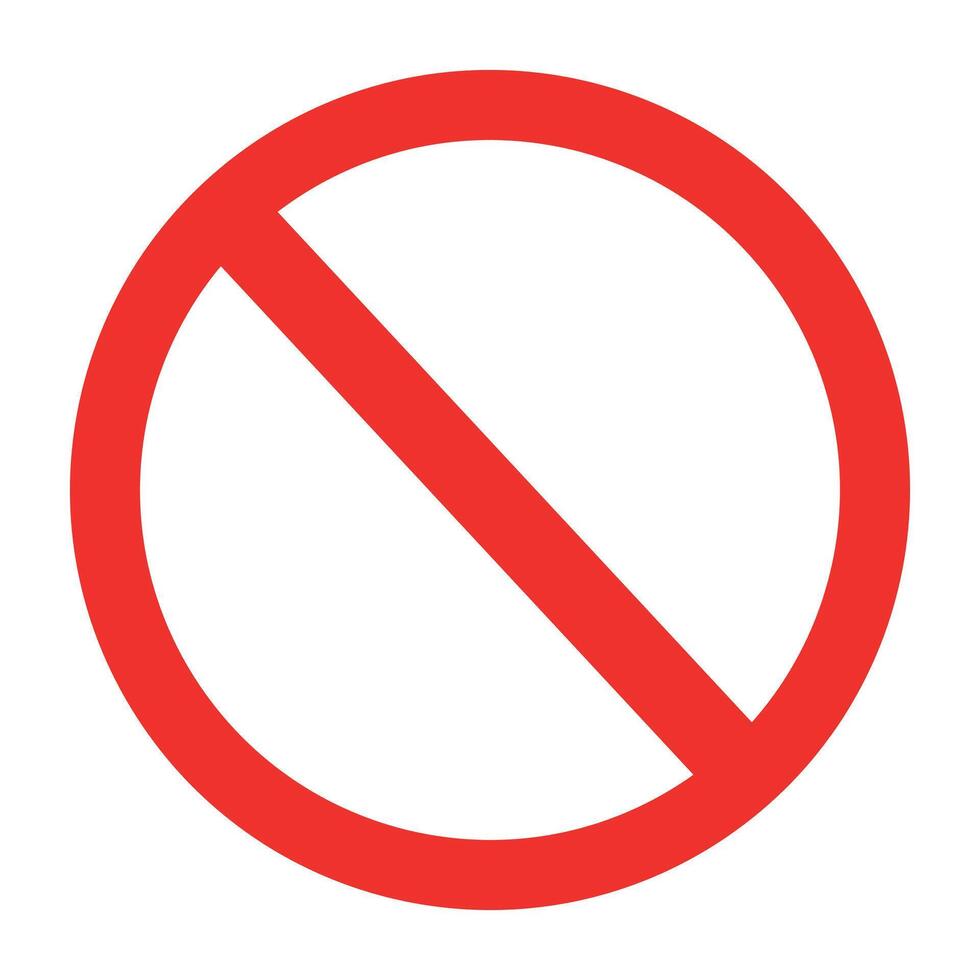 Empty prohibition sign for placing icon vector