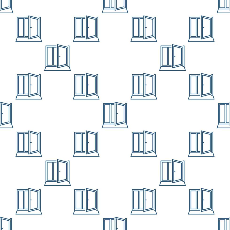 Clear Window New Opportunities seamless pattern in outline style vector